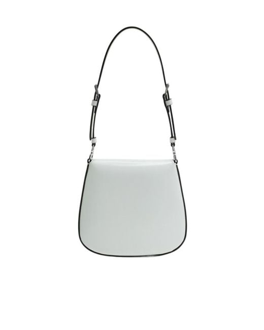 Prada White Leather Shoulder Bag