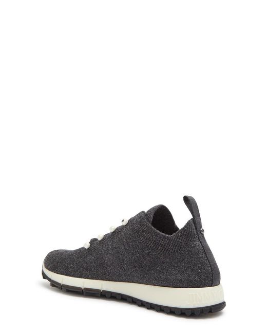 Jimmy Choo Black Cashmere-Knit Sneakers