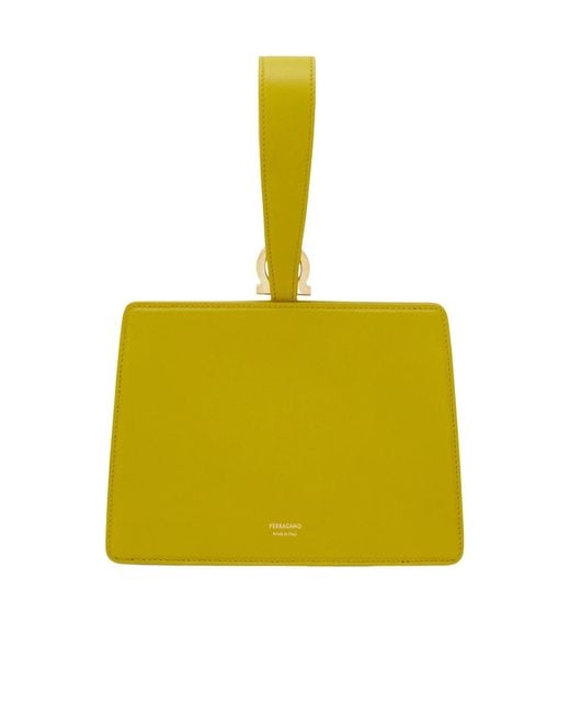 Ferragamo Yellow Mini Clutch