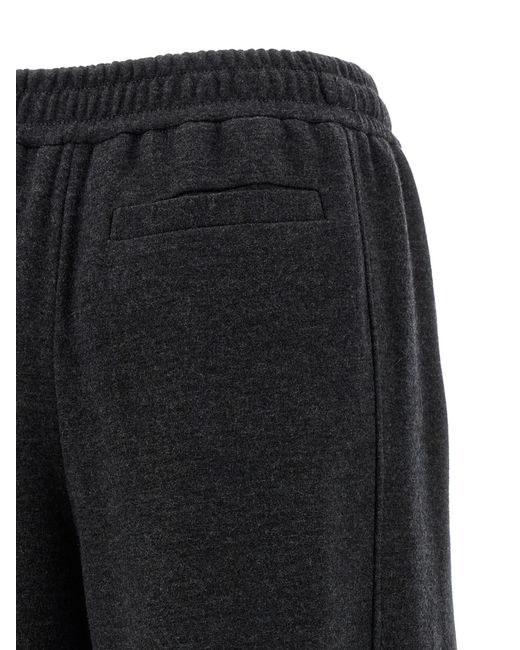 Brunello Cucinelli Black Drawstring Track Trousers