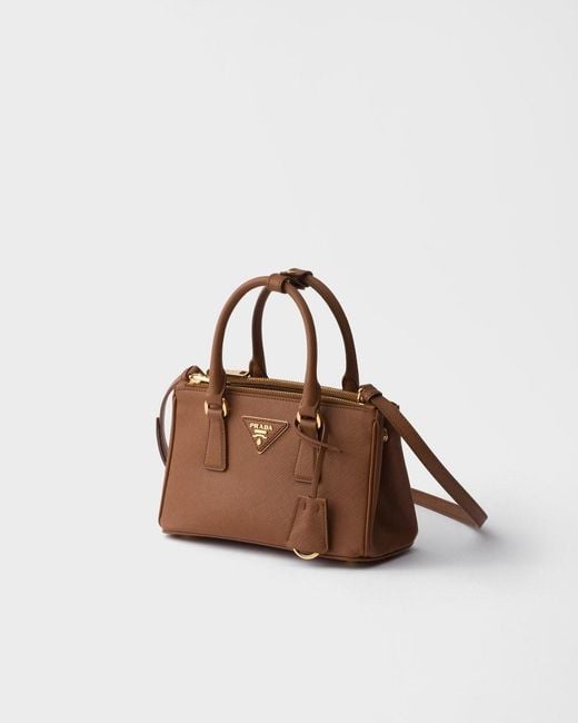 Prada Brown Galleria Mini Saffiano Leather Bag