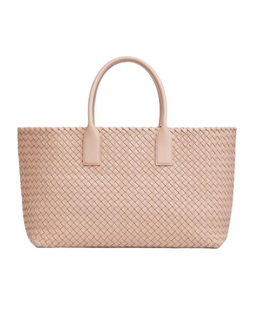 Bottega Veneta Pink Medium Cabat Handbag
