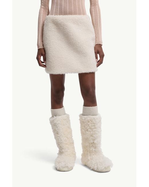 Moncler White Logo Patch Mini Skirt
