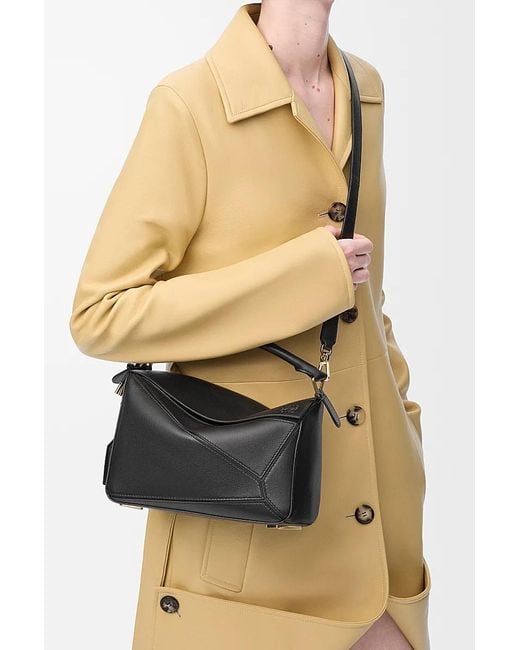 Loewe Black Small Feather Light Puzzle Bag