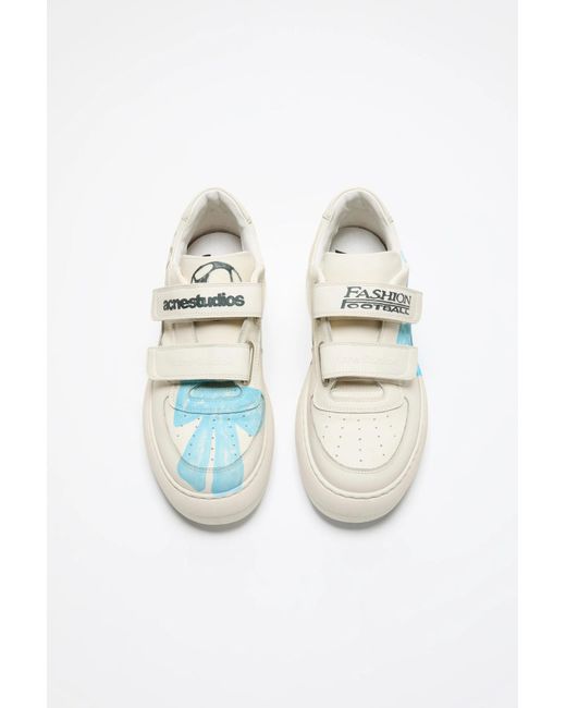 Acne Natural Touch-Strap Platform Sneakers for men