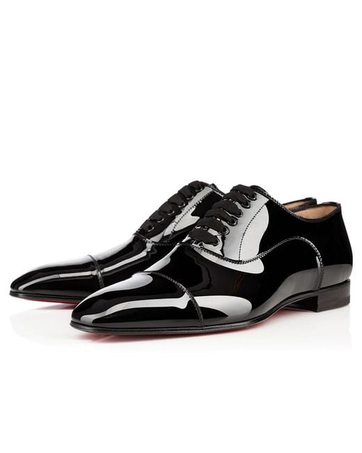 Christian Louboutin Black Greggo Lace-Up Oxford Shoes for men