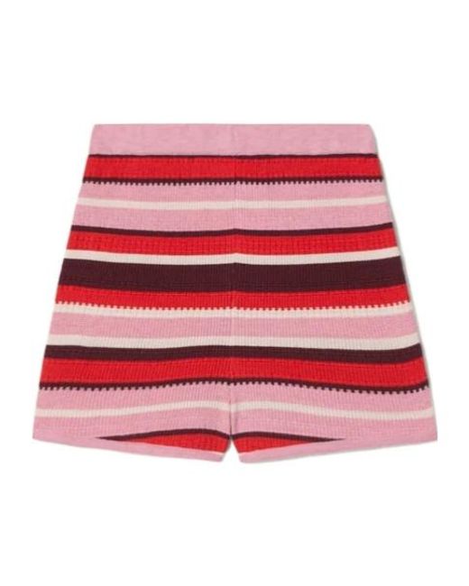 LaDoubleJ Red Veneziana Shorts