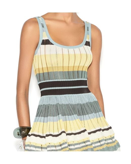 Alaïa White Stripe Mini Dress