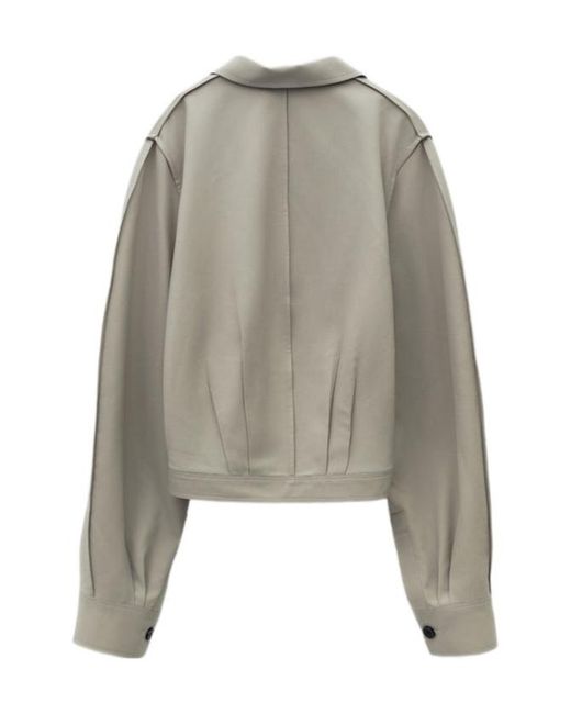 Low Classic Gray Pinched Shirt Jacket