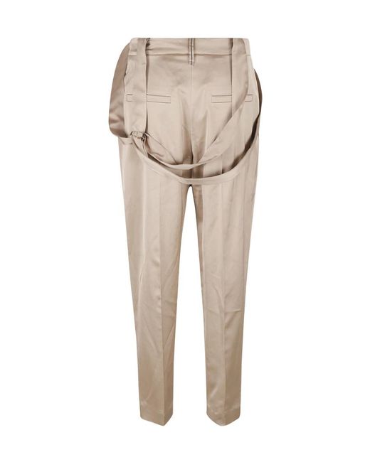 Brunello Cucinelli Natural Wide-Leg Plain Trousers