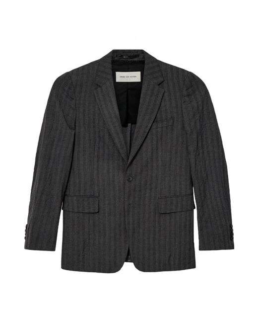 Dries Van Noten Black Striped Blazer for men