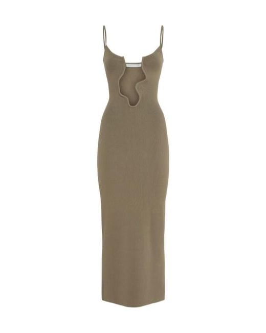 Christopher Esber Natural Spaghetti Strap Dress