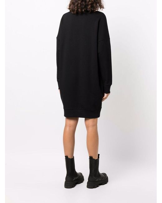 Moschino Black Heart-Patch Sweat Dress