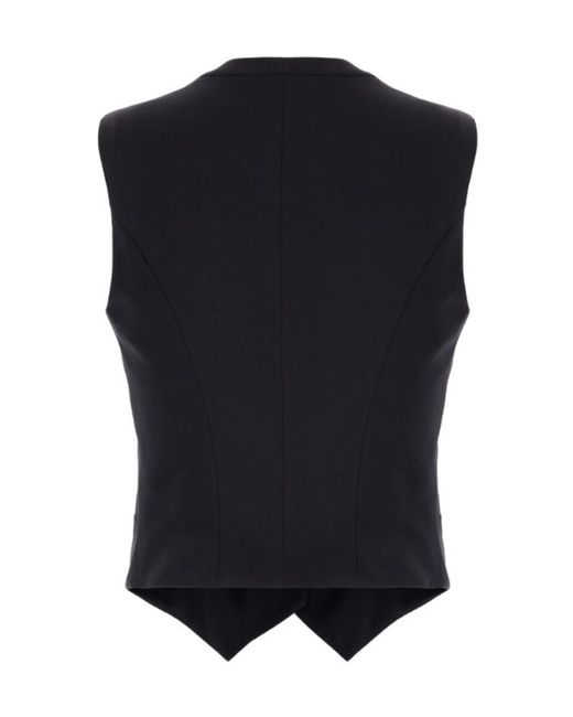 McQueen Black Buttoned Vest