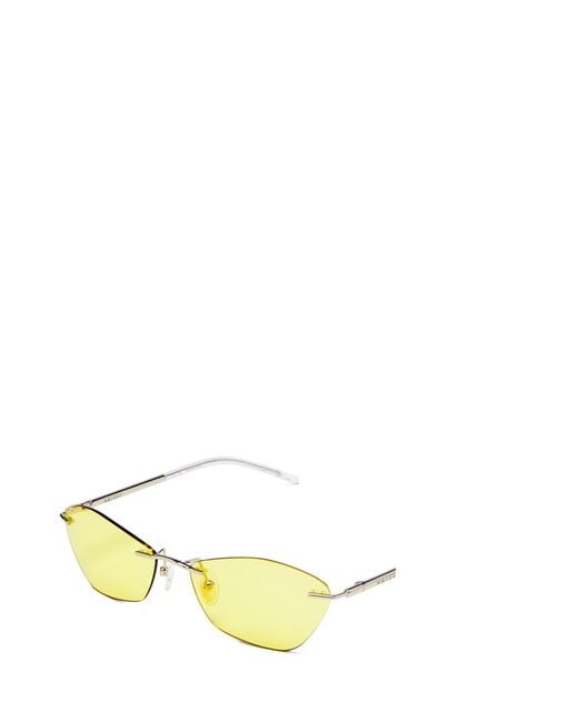 McQueen Yellow Eyewear T-Bar Slim Sunglasses for men