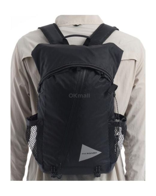 And Wander Black Ecopak 18L Backpack for men