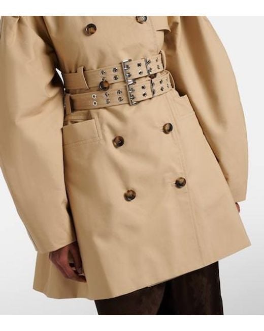 Ganni Natural Cotton Trench Coat
