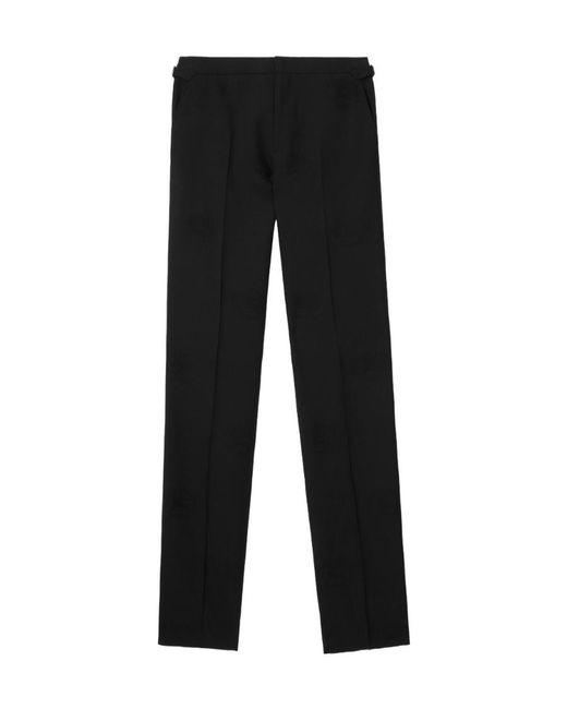 Burberry Black Pleat Detailed Tailored Trousers for men