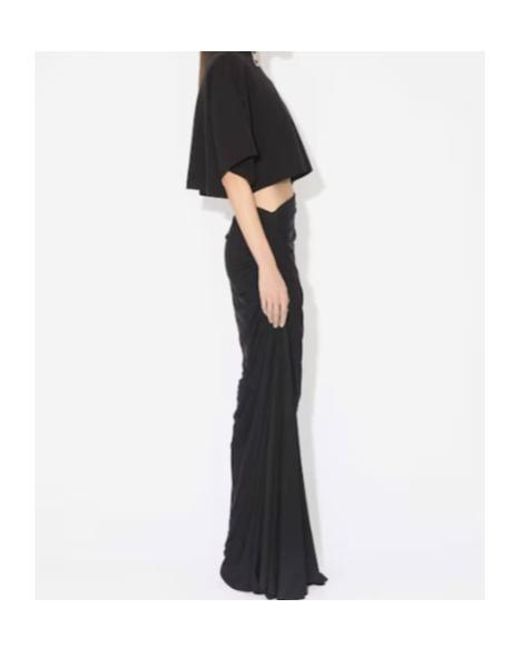 Alaïa Black Alaïa Soft Jersey Draped Skirt