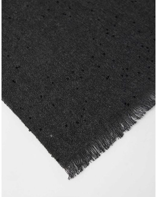 Brunello Cucinelli Black Sequin Embellished Scarf