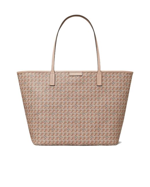 Tory Burch White Every-Ready Zipped Tote Bag