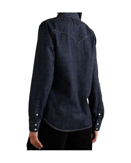 Nili Lotan Blue Long-Sleeved Denim Shirt