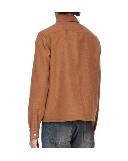 Rick Owens Brown Concordians Cropped Outershirt for men