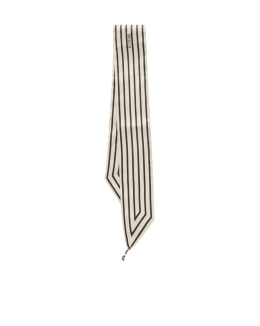 Totême White Printed Silk-Twill Scarf