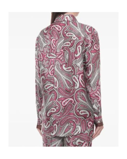 P.A.R.O.S.H. Multicolor Silk Paisley-Print Long-Sleeve Shirt