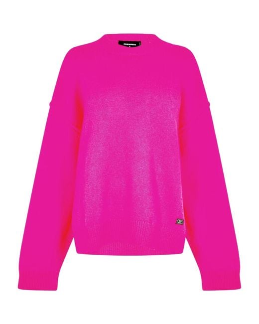 DSquared² Pink Dsq Hoody Ld34