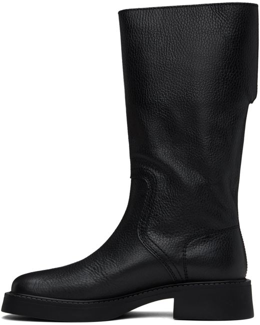 Miista Black Round-Head Short Boots