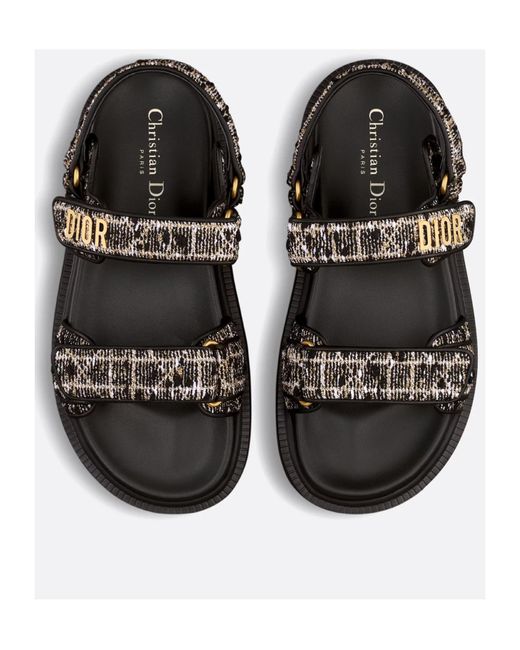 Dior Black Act Flat Sandals