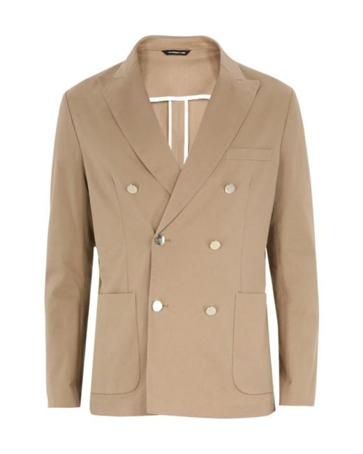 Tonello Natural Double-Breasted Jacket for men