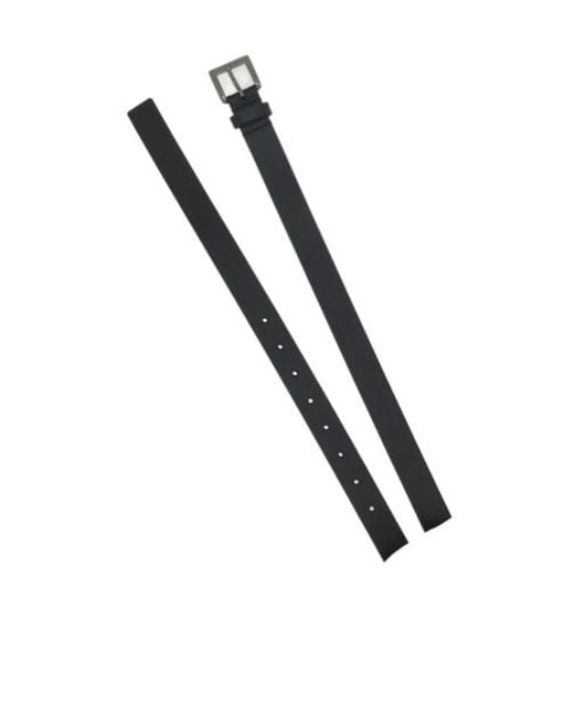 Yohji Yamamoto White Square-Buckle Leather Belt