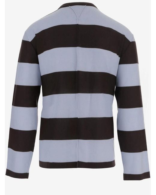 Bottega Veneta Multicolor Oversized Striped Knitted Sweater for men