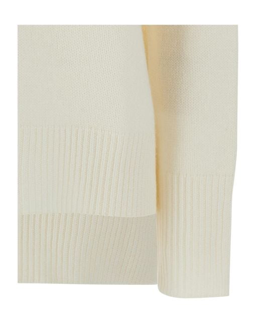 Lisa Yang White Mila Crewneck Knitwear