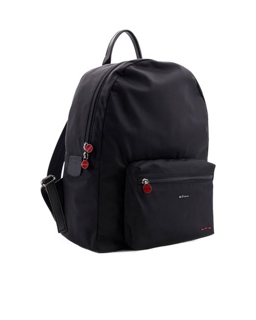 Kiton Blue Top Handle Backpack for men