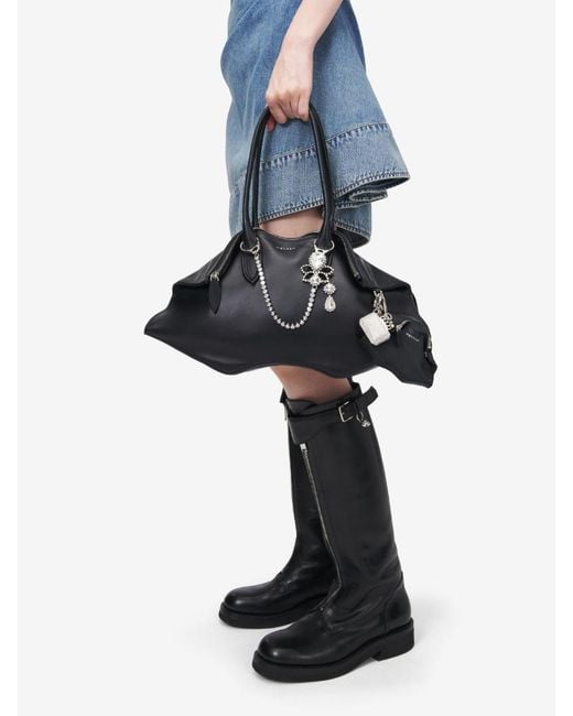 Alexander McQueen White Crystal Knuckle Bag Charm