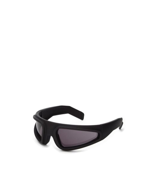 Rick Owens White Ryder Wrap Around Frame Sunglasses for men