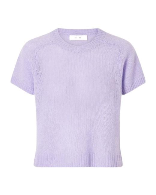 Lisa Yang Purple Siona Cashmere And Silk T-Shirt