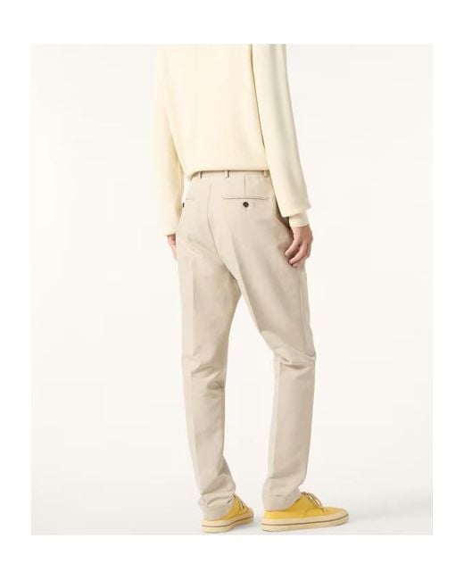 Loro Piana Natural Pleated Cuffed Trousers for men