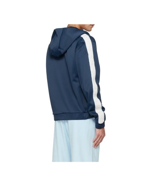 Casablanca Blue Logo Tape Zip Hoodie for men