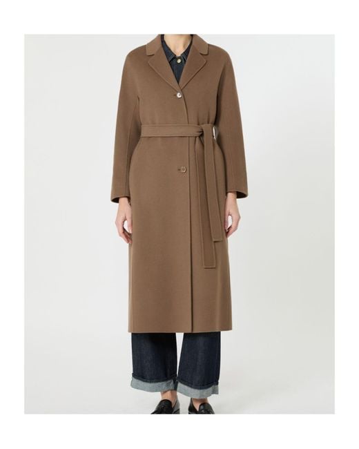 Max Mara Brown Flared Coat