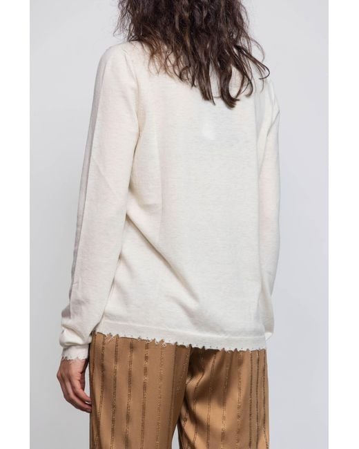 Avant Toi White Long-Sleeved Sweater