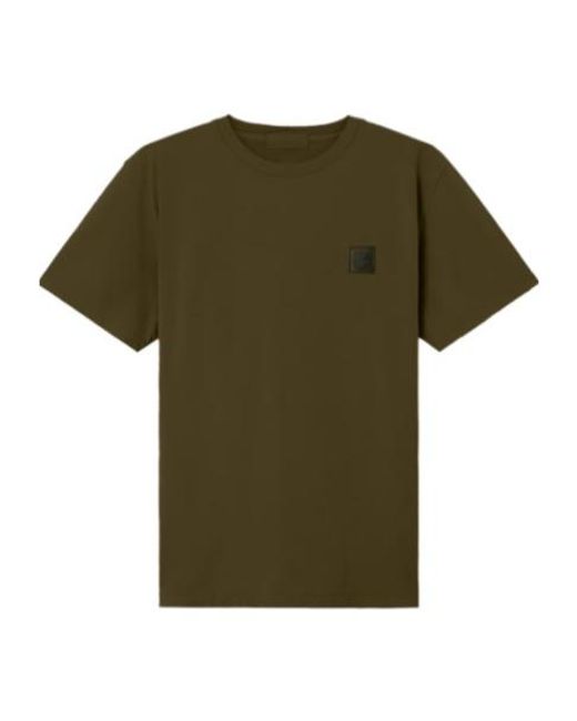 Stone Island Green Logo-Patch T-Shirt for men