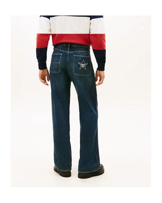 Tommy Hilfiger Blue Tommy Girl Low Rise Relaxed Straight Leg Jeans