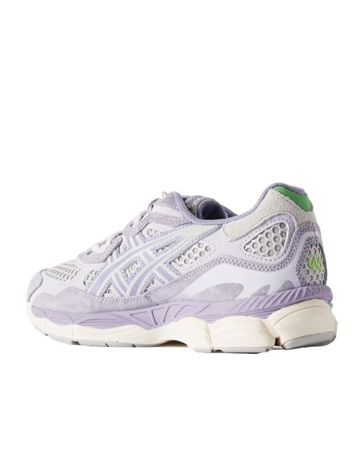 Asics Gray Leather And Suede-Trimmed Mesh Sneakers