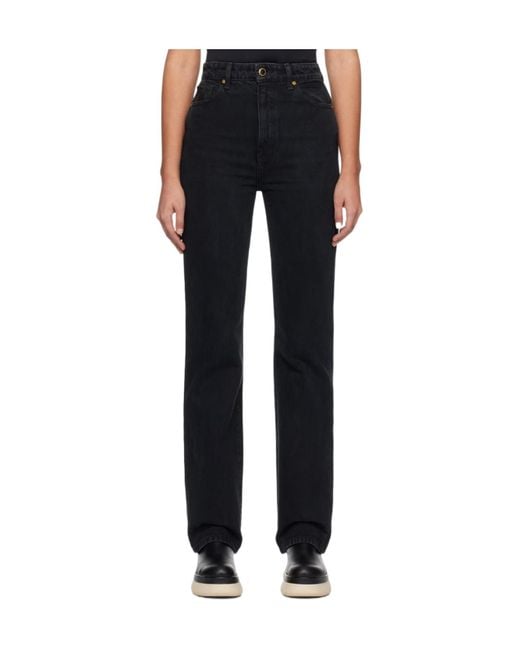 Khaite Black Slight Flared Jeans