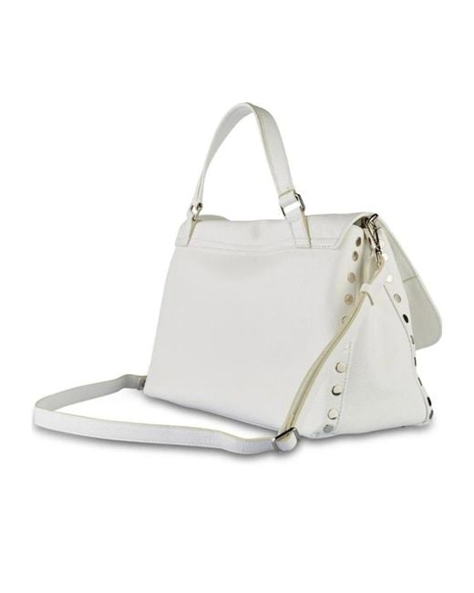 Zanellato Gray Twist-Lock Top Handle Satchel Bag