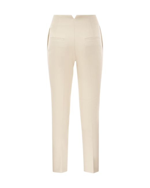 Peserico Natural Slim-Fit Stretch Trousers